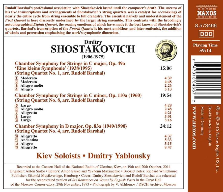 Shostakovich: Three Chamber Symphonies - slide-1