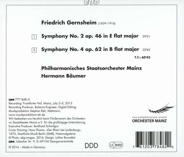 Gernsheim: Symphonies Nos. 2 & 4 - slide-1