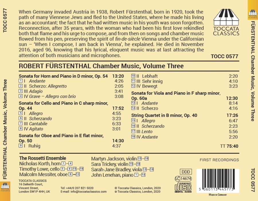 Fürstenthal: Chamber Music Vol. 3 - slide-1