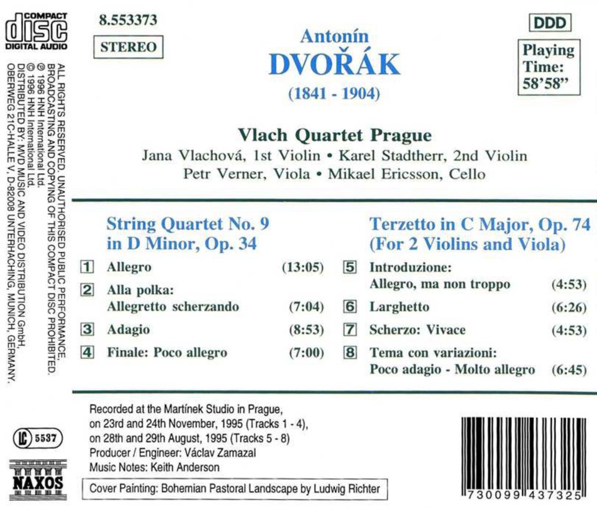 DVORAK: String Quartets vol. 3 - slide-1
