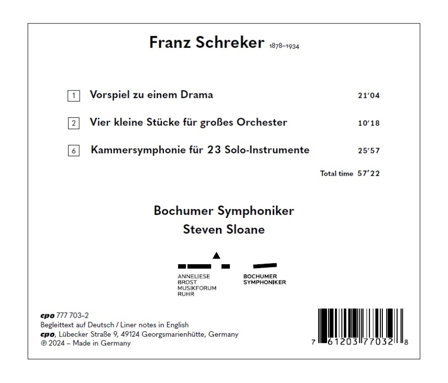 Schreker: Complete Orchestral Works Vol. 2 - slide-1