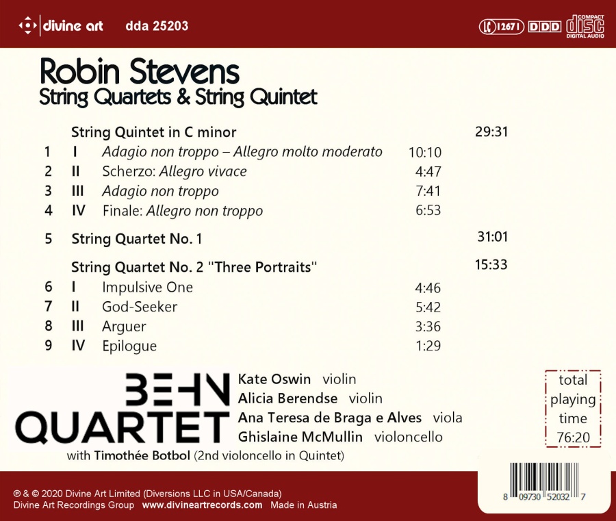 Stevens: String Quartets & String Quintets - slide-1