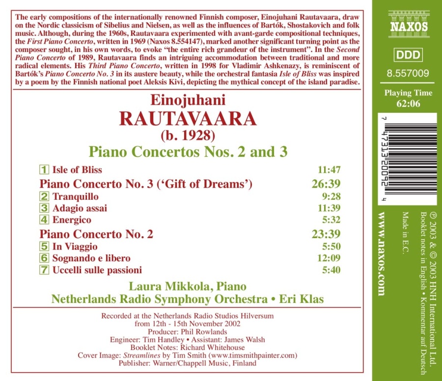 RAUTAVAARA: Piano Concertos Nos. 2 and 3; Isle of Bliss - slide-1