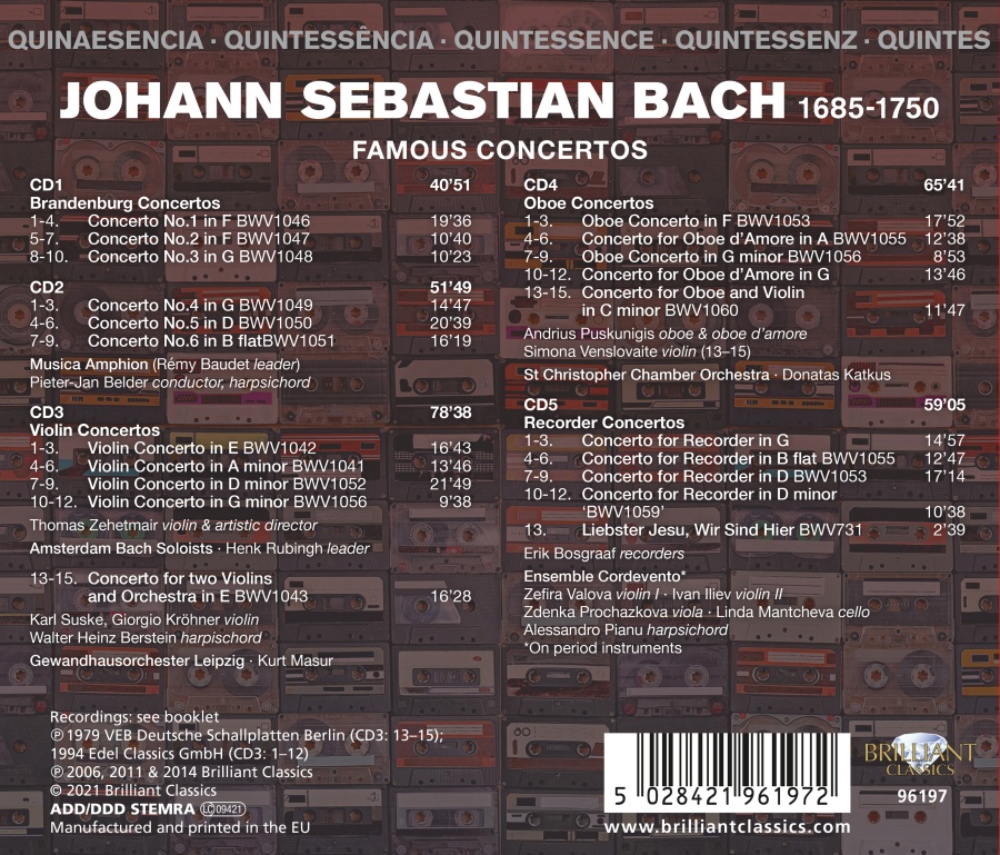 Quintessence Bach: Famous Concertos - slide-1