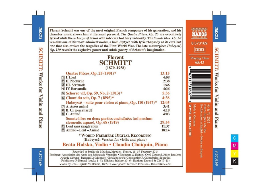 Schmitt: Sonate libre - Works for Violin and Piano - slide-1