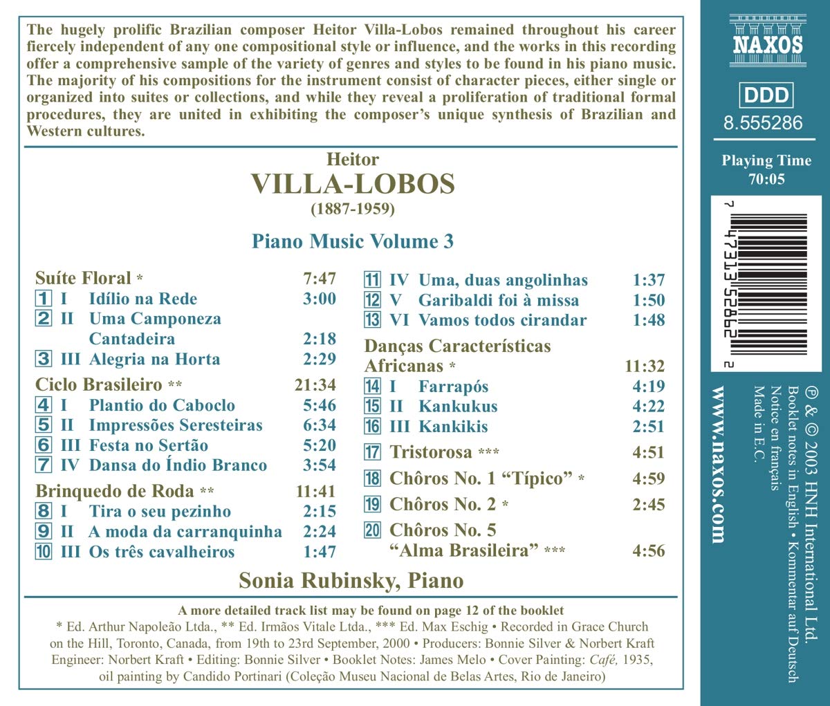 VILLA-LOBOS: Piano music vol. 3 - slide-1