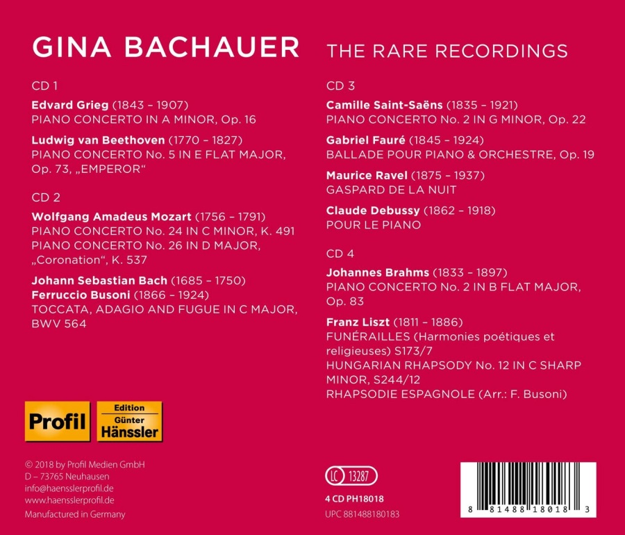 Gina Bachauer: The Rare Recordings - Piano Concertos - slide-1