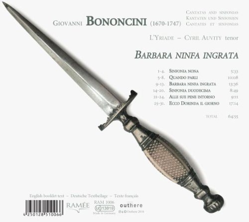 Bononcini: Barbara ninfa ingrata - kantaty na tenor i instrumenty - slide-1
