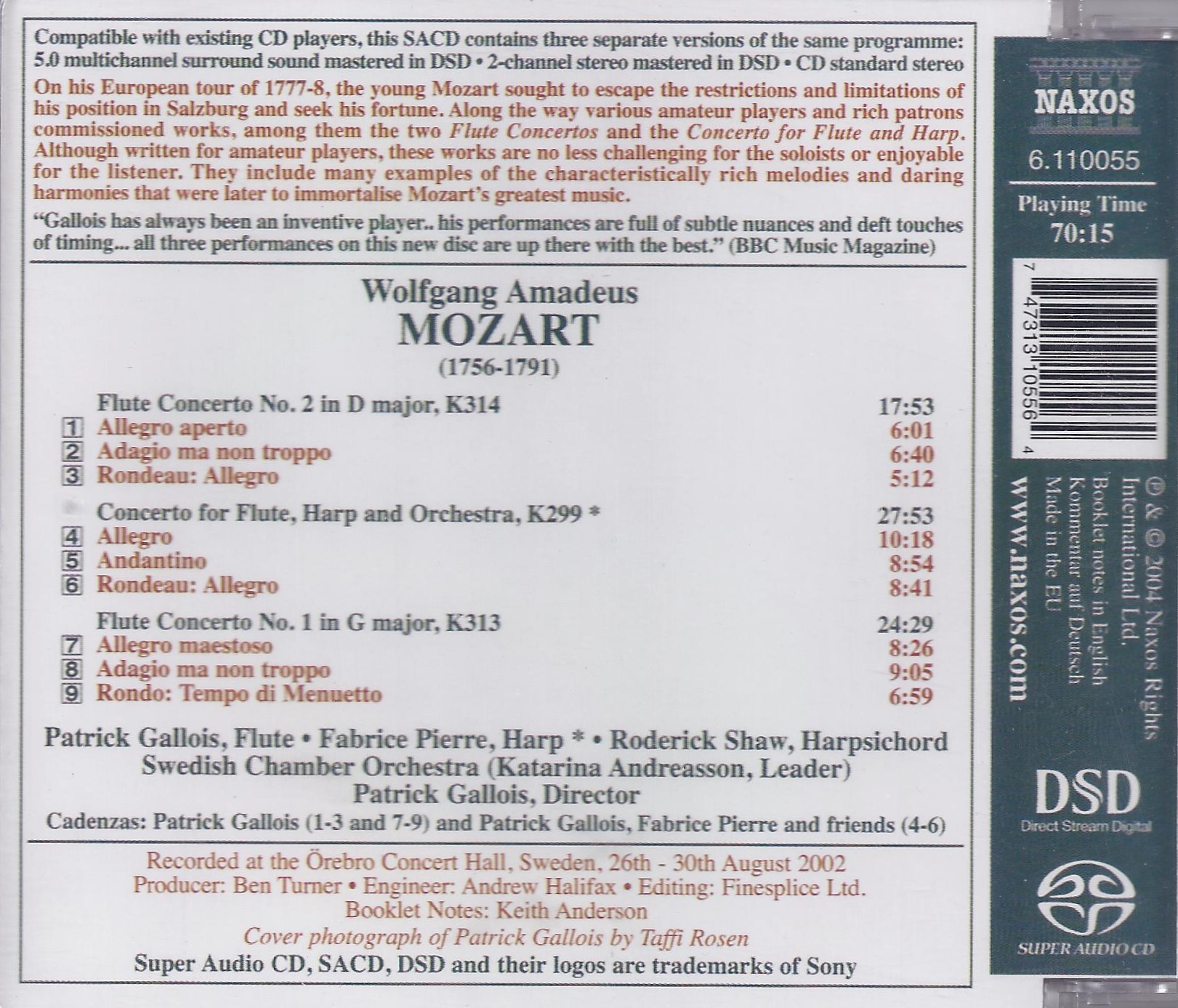 MOZART: Flute Concertos Nos. 1&2 - slide-1