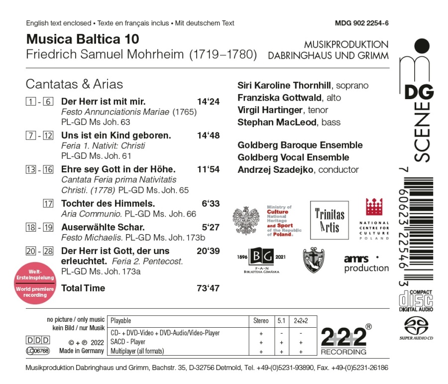 Mohrheim: Cantatas & Arias - Musica Baltica Vol. 10 - slide-1