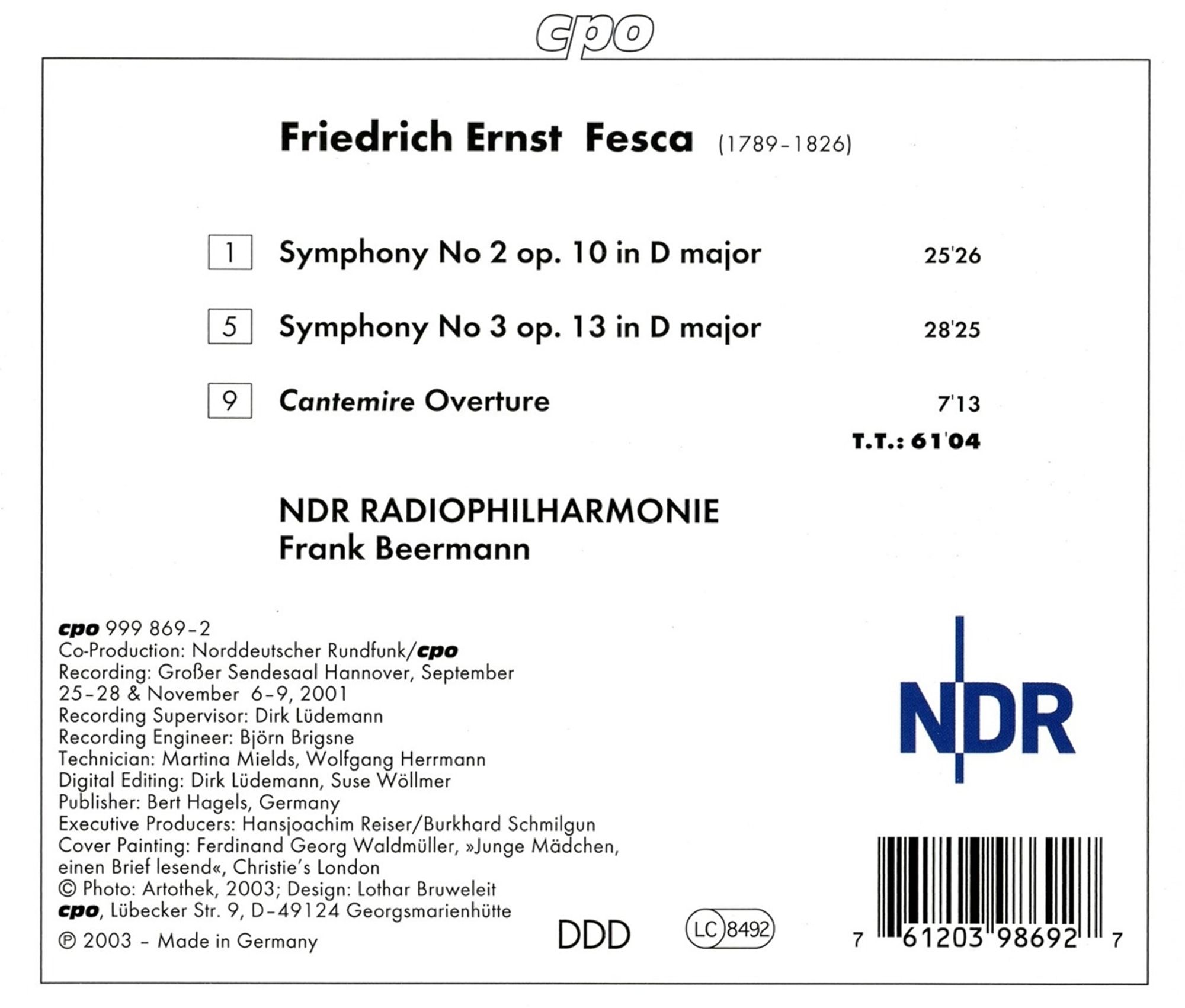 FESCA: Symphonies nos. 2 & 3 - slide-1