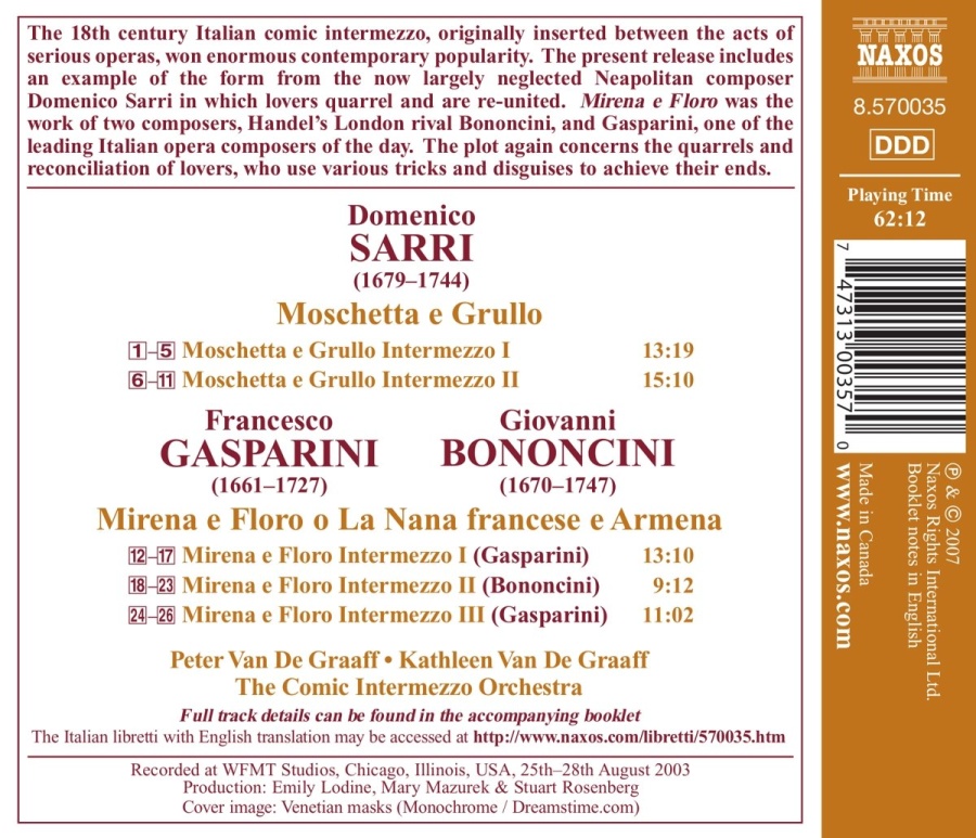 SARRI/GASPARINI/BONONCINI: Italian Intermezzi - slide-1