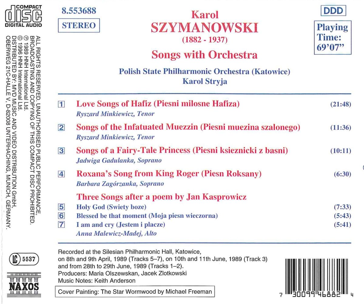 SZYMANOWSKI: Songs with Orchestra - slide-1