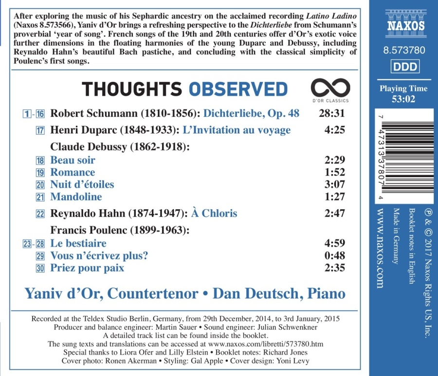 Thoughts Observed - Schumann/Duparc/Debussy/Hahn/Poulenc - slide-1