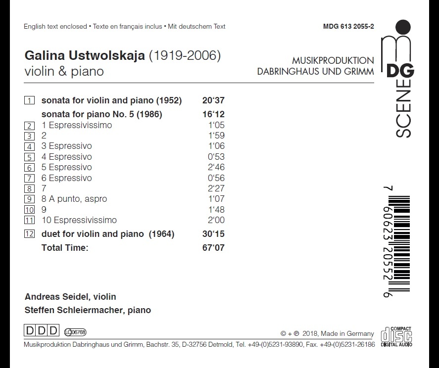 Ustvolskaja: Violin & Piano - slide-1