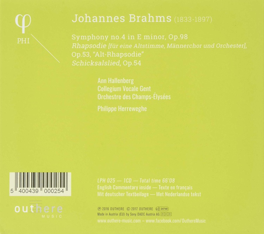 Brahms: Symphony No. 4; Alt-Rhapsodie; Schicksalslied - slide-1