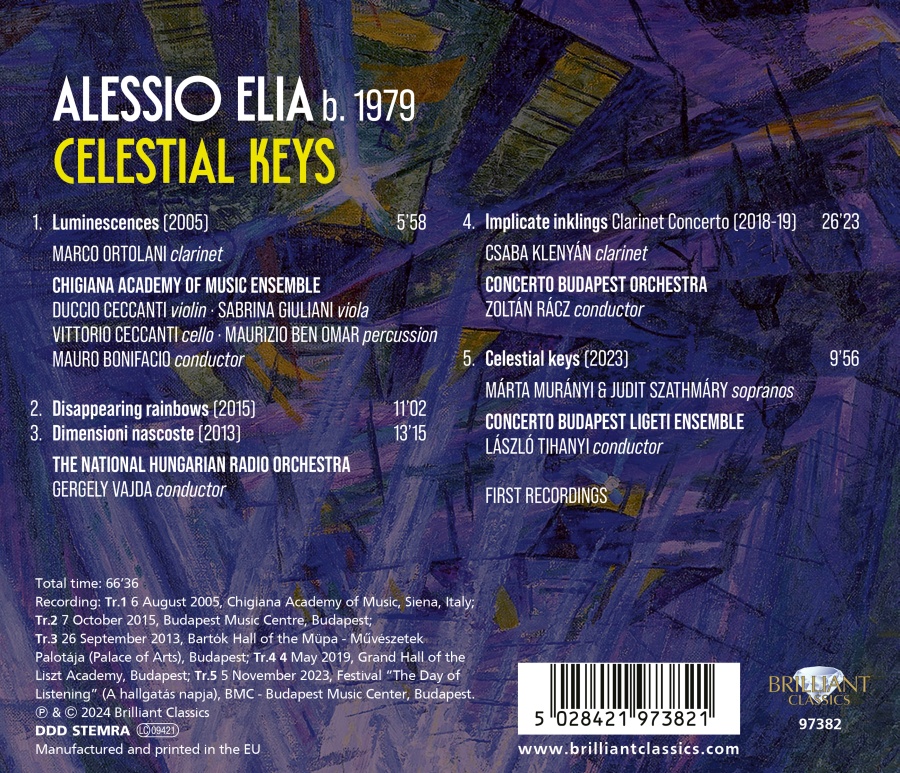 Elia: Celestial Keys, Orchestral Works - slide-1