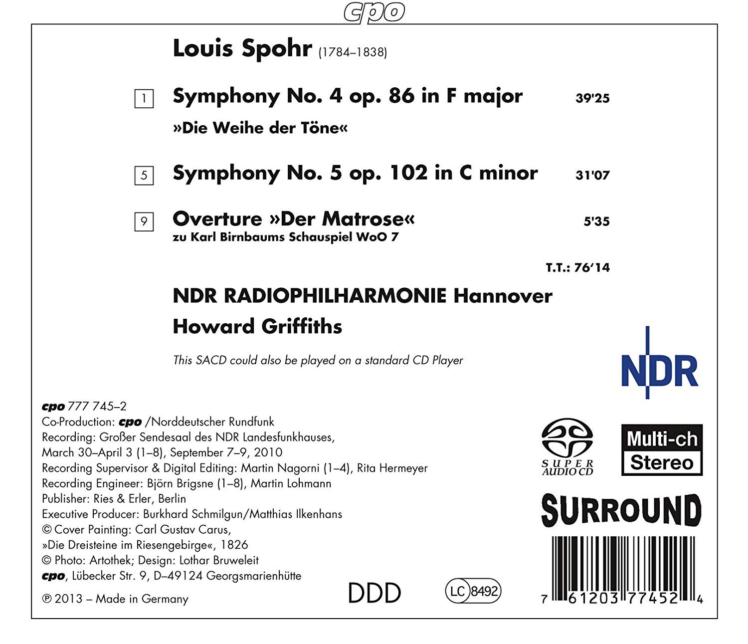 Spohr: Symphonies 4 & 5 - slide-1