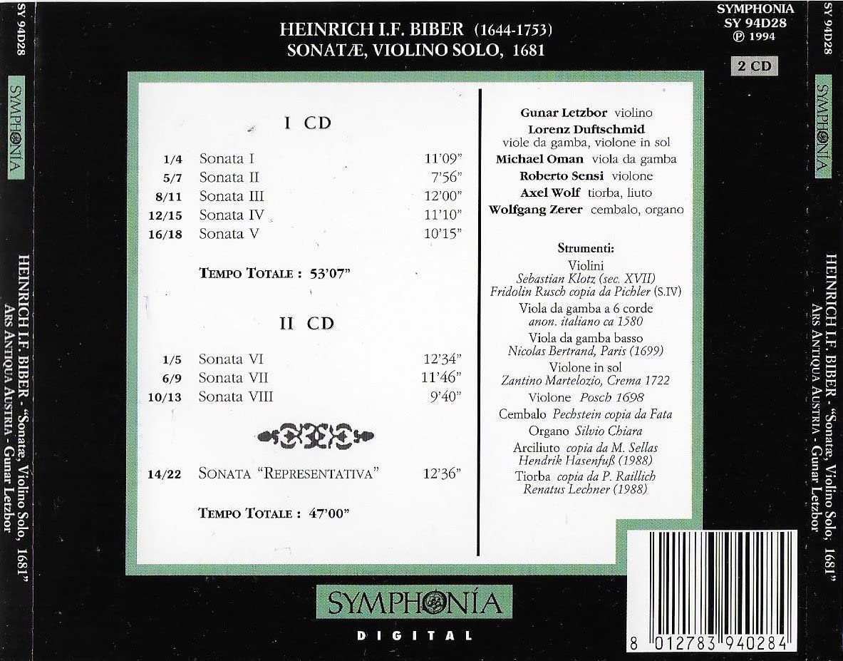 Biber: Sonate, Violino Solo Nr.1-8 (1681) - slide-1