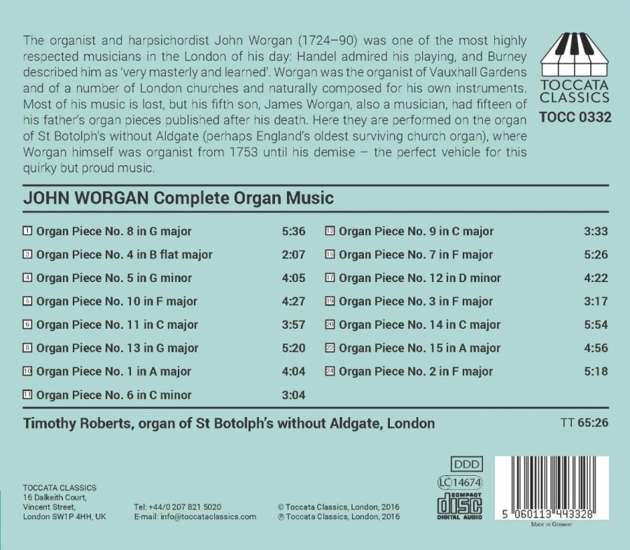 Worgan: Complete Organ Music - slide-1