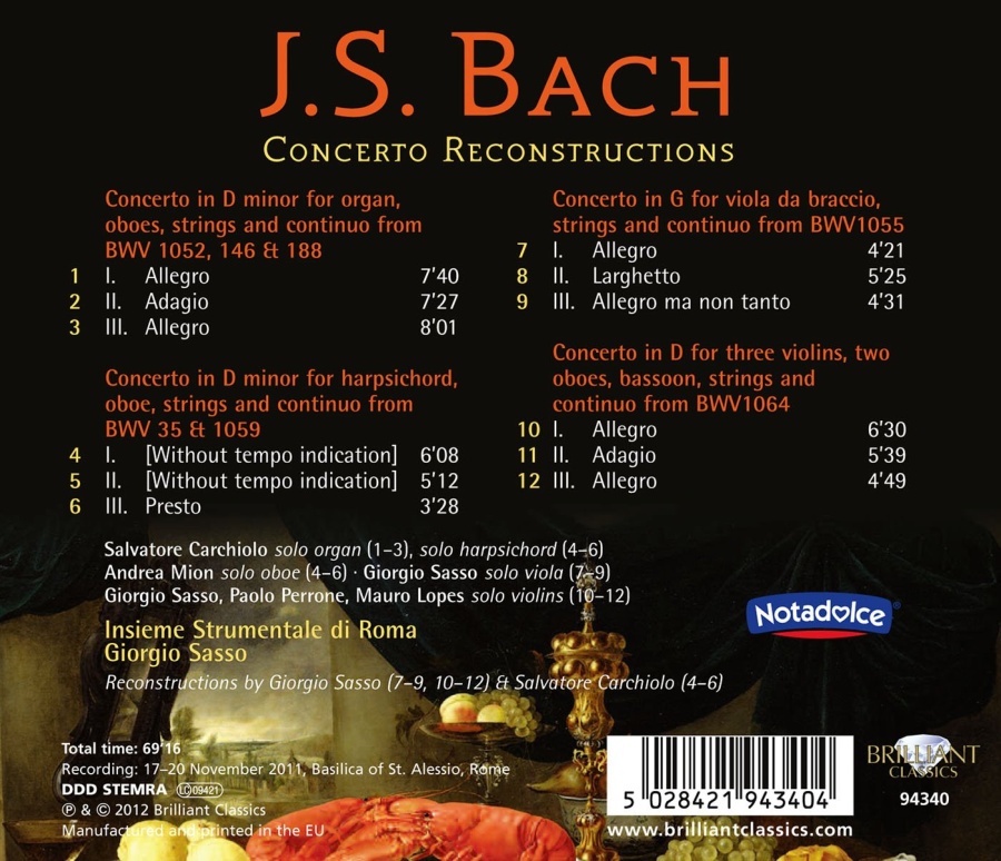 Bach: Concerto Reconstructions - slide-1