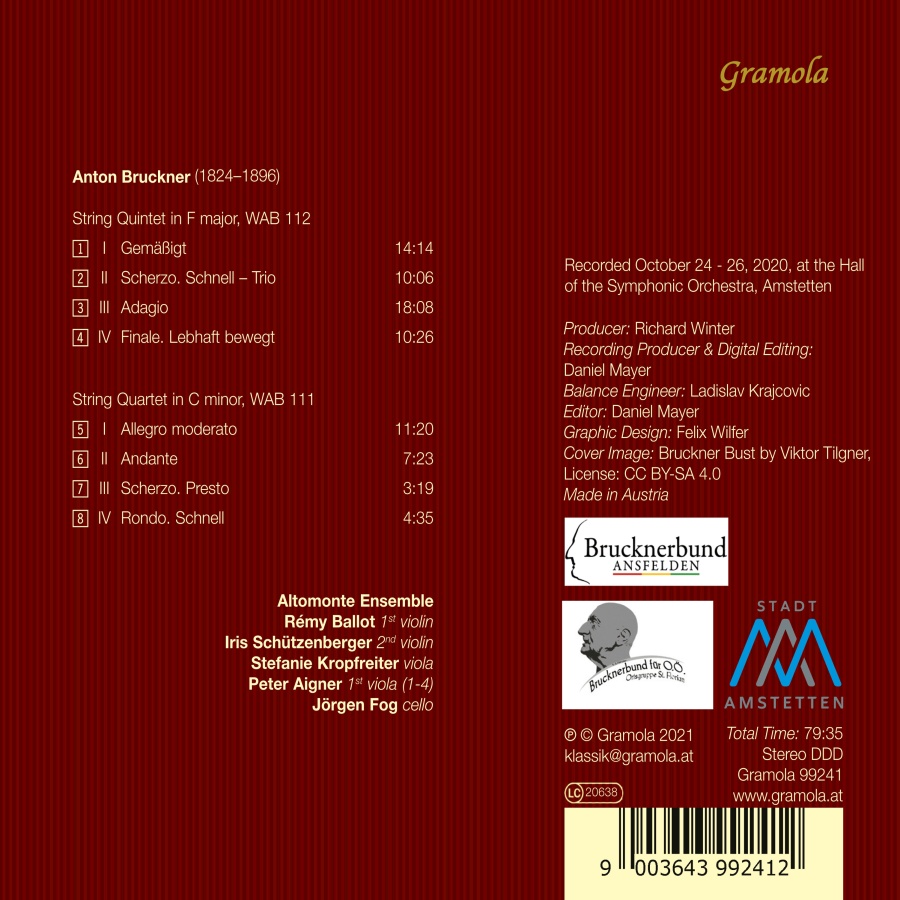 Bruckner: String Quintet; String Quartet - slide-1
