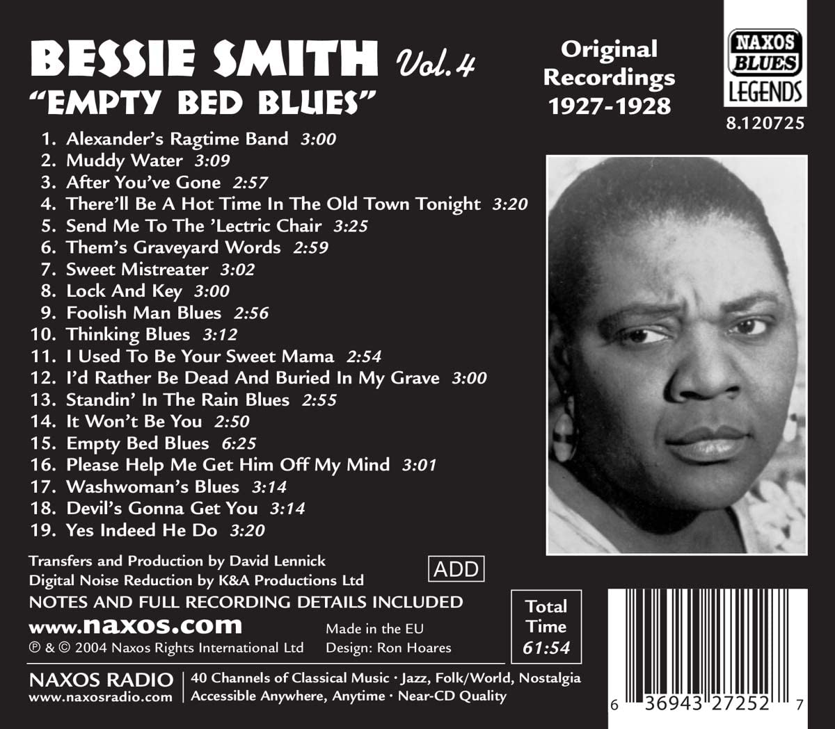 Bessie Smith ‎– Vol. 4 - Empty Bed Blues - Original Recordings 1927-1928 - slide-1