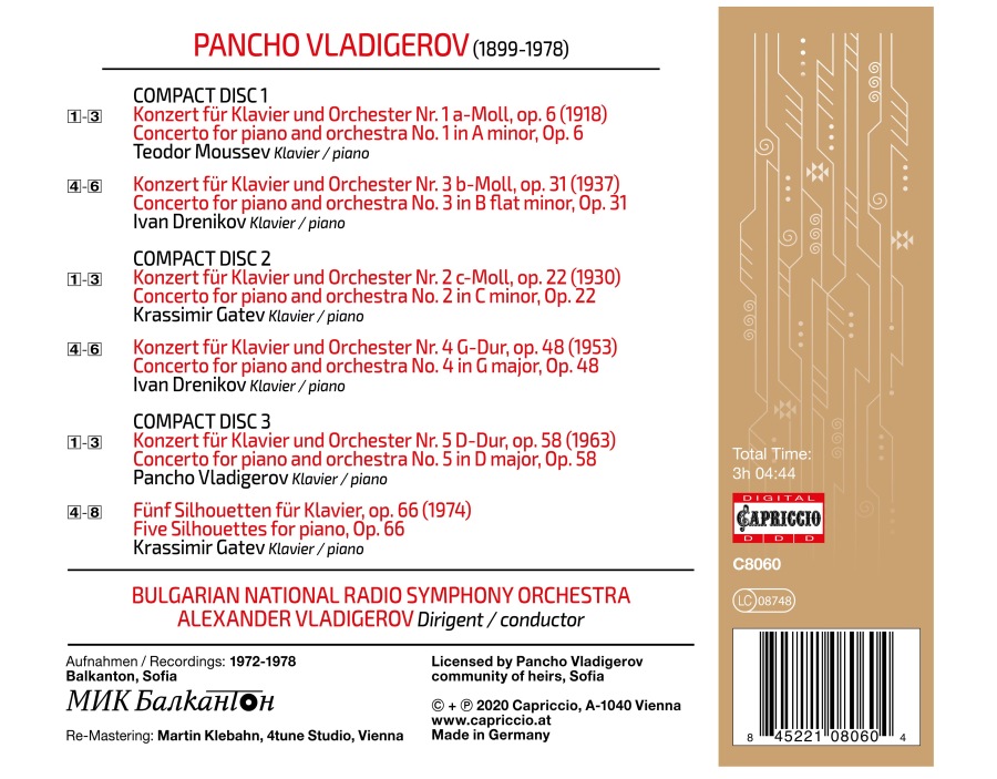 Vladigerov: The Piano Concertos Nos. 1 - 5 - slide-1