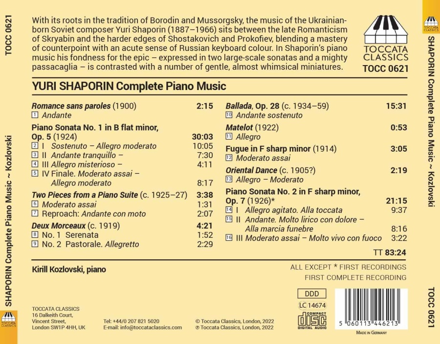 Shaporin: Complete Piano Music - slide-1