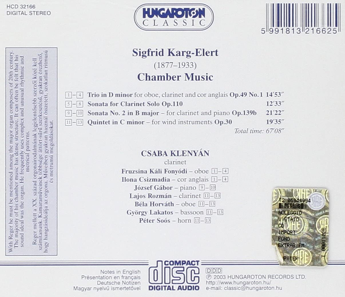 Karg-Elert Chamber music - slide-1