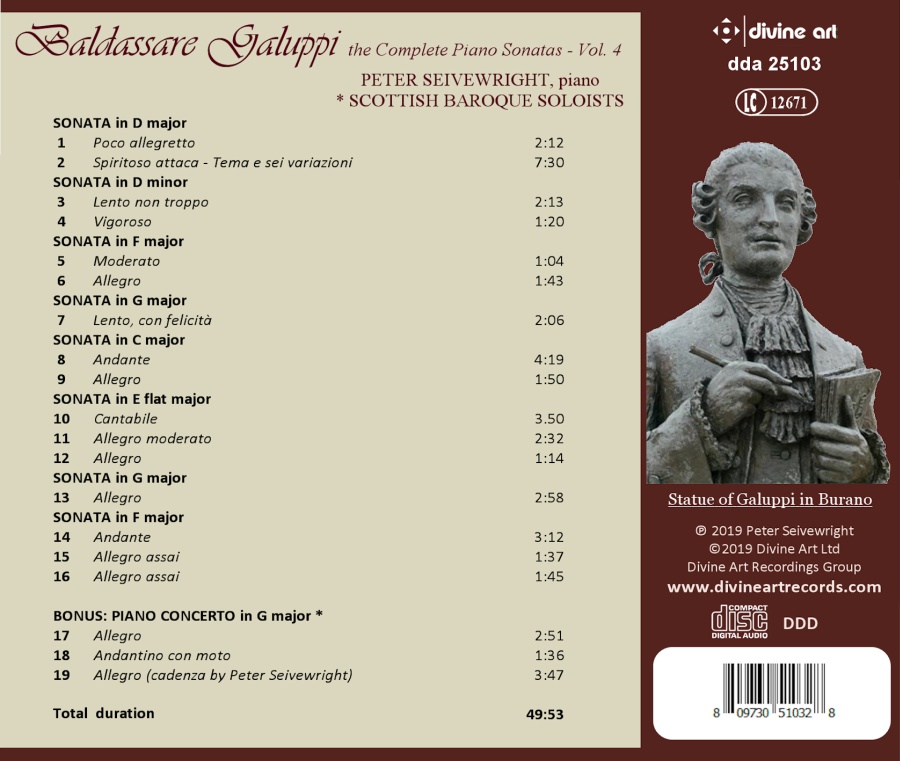 Galuppi: Piano Sonatas Vol. 4 - slide-1