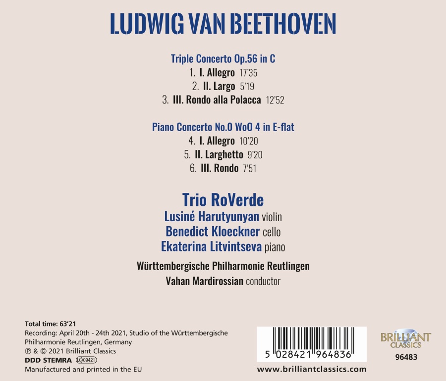 Beethoven: Triple Concerto, Piano Concerto No. 0 - slide-1