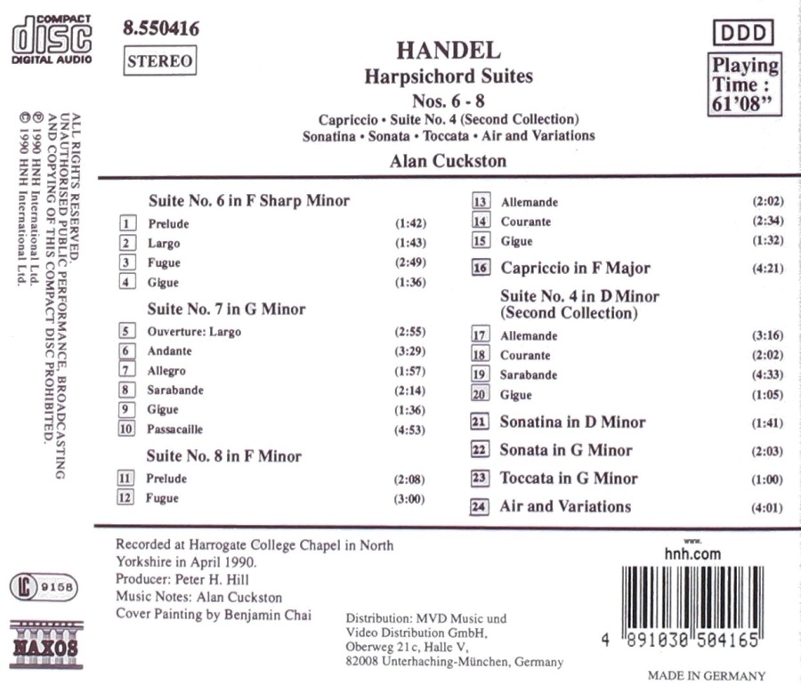 Handel: Harpsichord Suites Nos. 6- 8 - slide-1