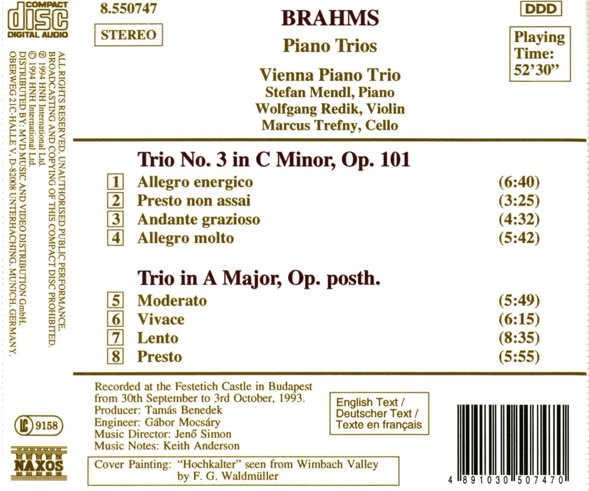 BRAHMS: Piano Trios no. 3 - slide-1