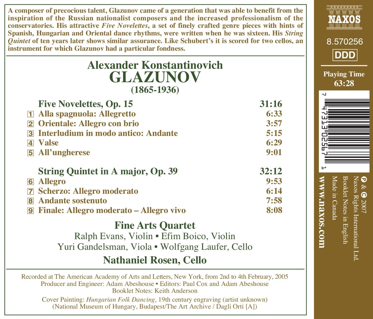 GLAZUNOV: String Quintet Op. 39 - slide-1