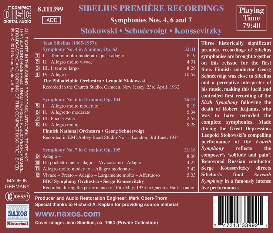Sibelius: Symphonies Nos. 4, 6 and 7 - slide-1