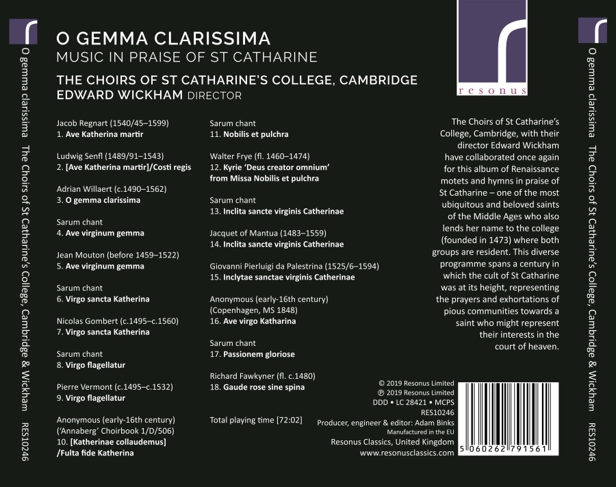 O gemma clarissima, Music in Praise of St Catharine - slide-1
