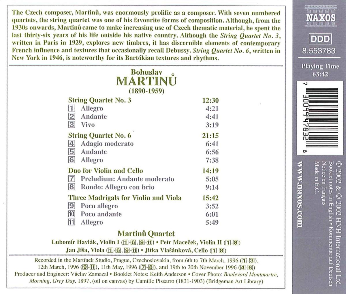 MARTINU: String Quartets vol. 2 - slide-1