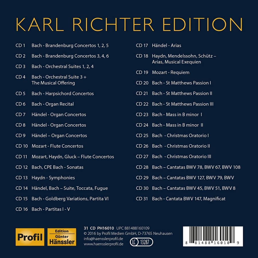 Richter, Karl Edition - Bach; Händel; Mozart; Haydn,  ... - slide-1