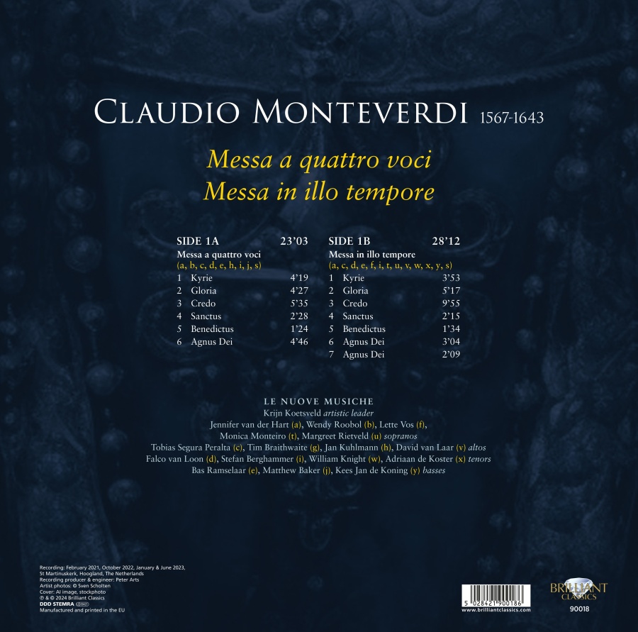 Monteverdi: Messa a quatro voci, Messa in illo tempore (LP) - slide-1