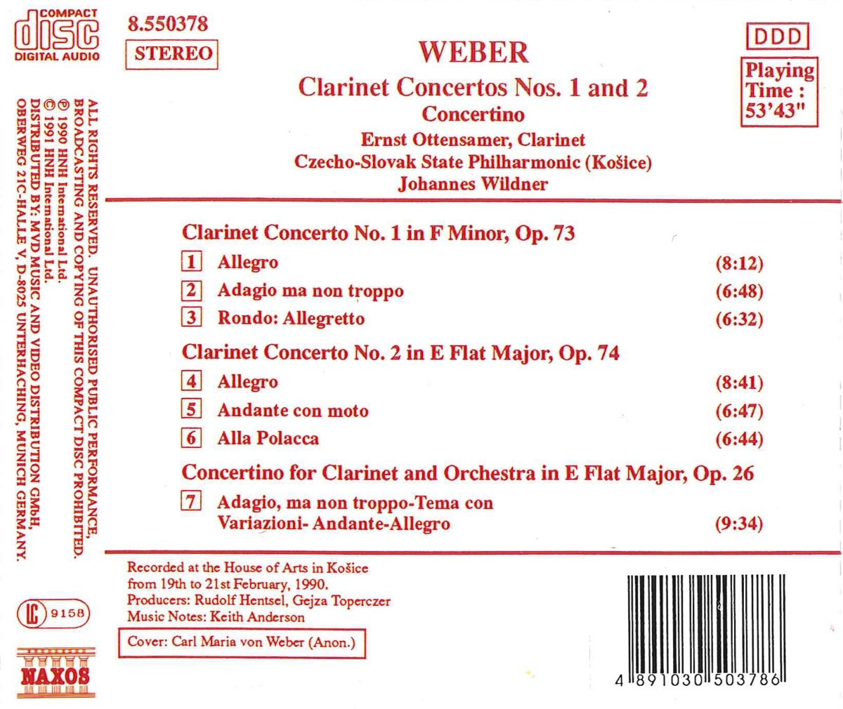 Weber: Clarinet Concertos 1 + 2 - slide-1