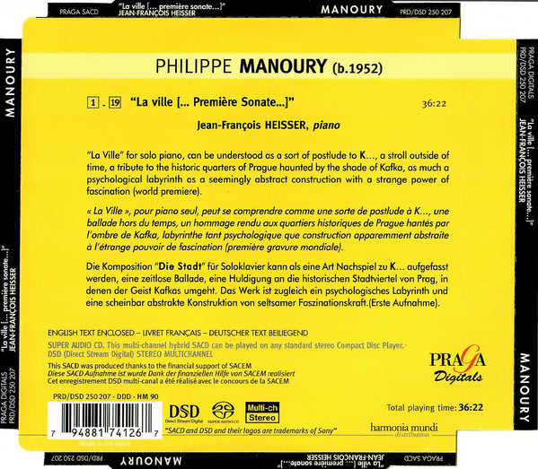 Manoury: "La Ville [... Première Sonate...]" - slide-1