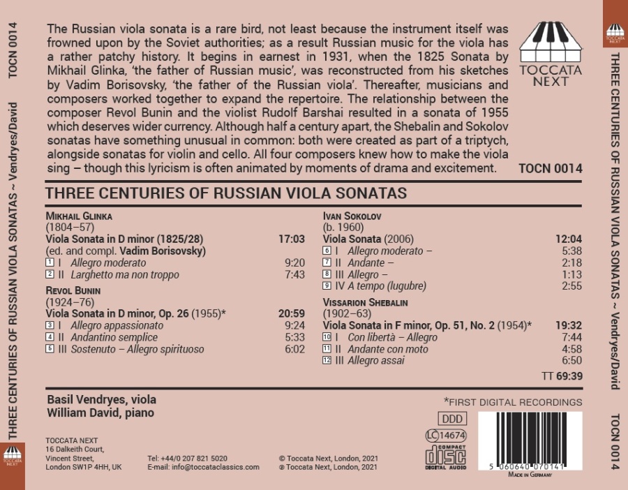 Three Centuries of Russian Viola Sonatas - slide-1