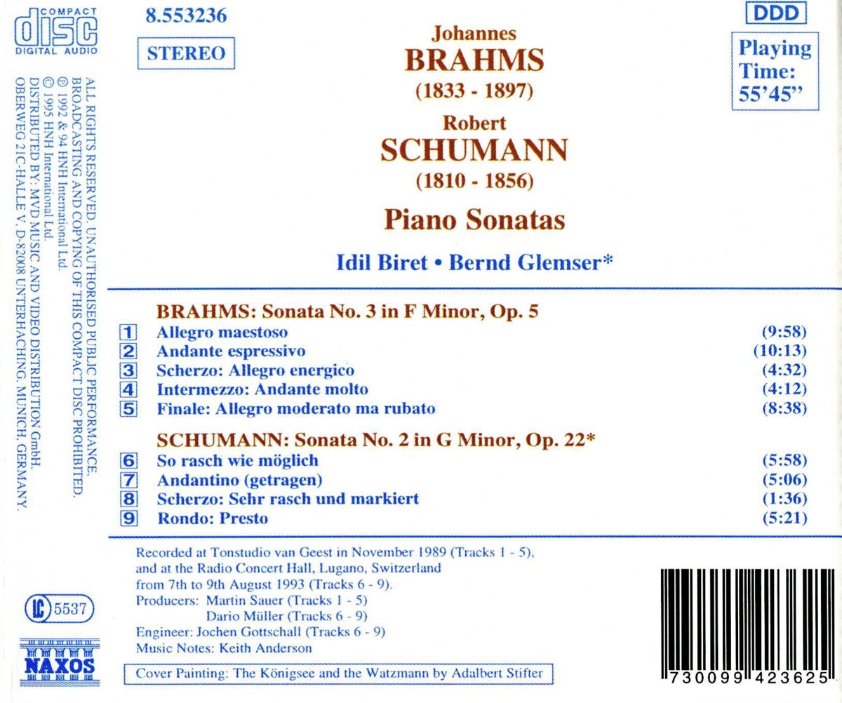 BRAHMS / SCHUMANN: Piano Sonatas - slide-1