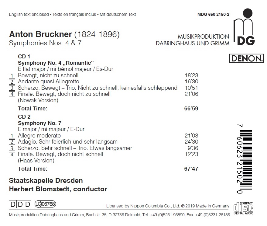 Bruckner: Symphonies Nos. 4 & 7 - slide-1