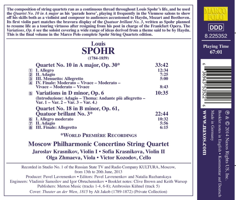 Spohr: String Quartets Vol. 17 - slide-1