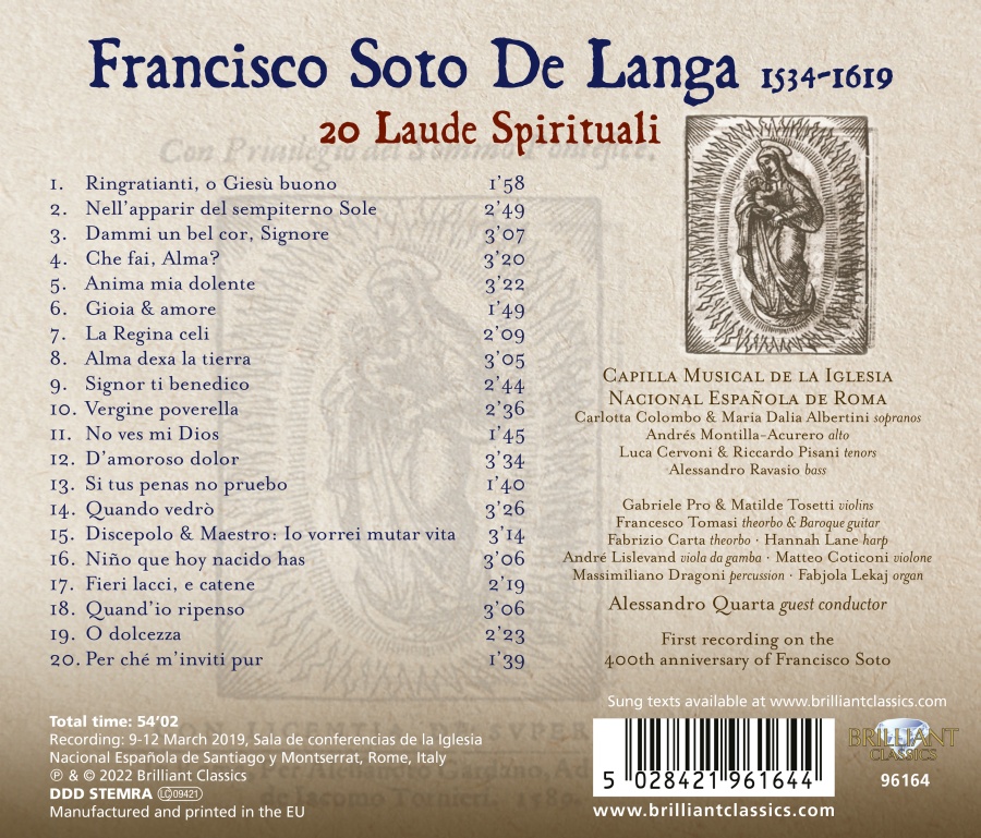 Soto De Langa: 20 Laude Spirituali - slide-1