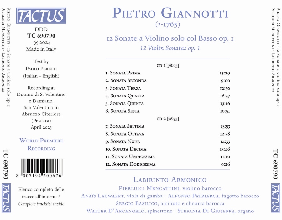 Giannotti: 12 Violin Sonatas op. 1 - slide-1