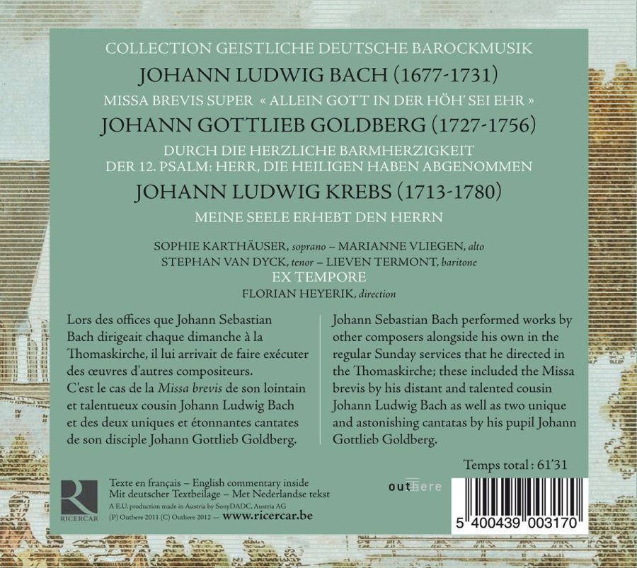 Goldberg: Kantaten / Bach: Missa brevis / Krebs: Magnificat - slide-1