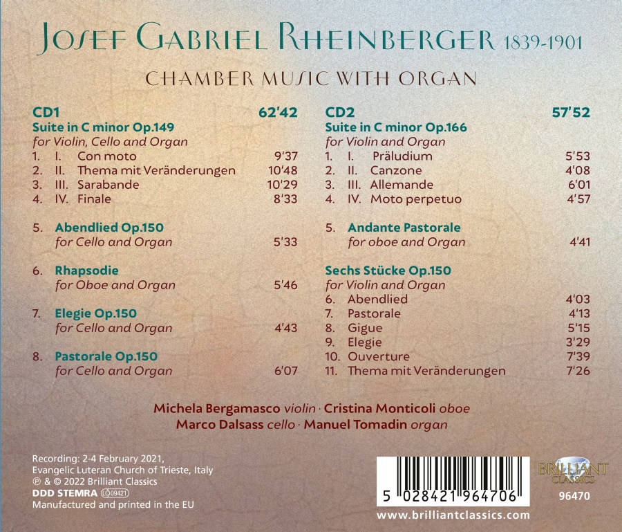 Rheinberger: Chamber Music with Organ - slide-1